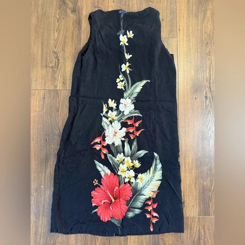 Lava Hut Women’s Made In Hawaii Floral Print Midi Dress Size Medium Sleeveless